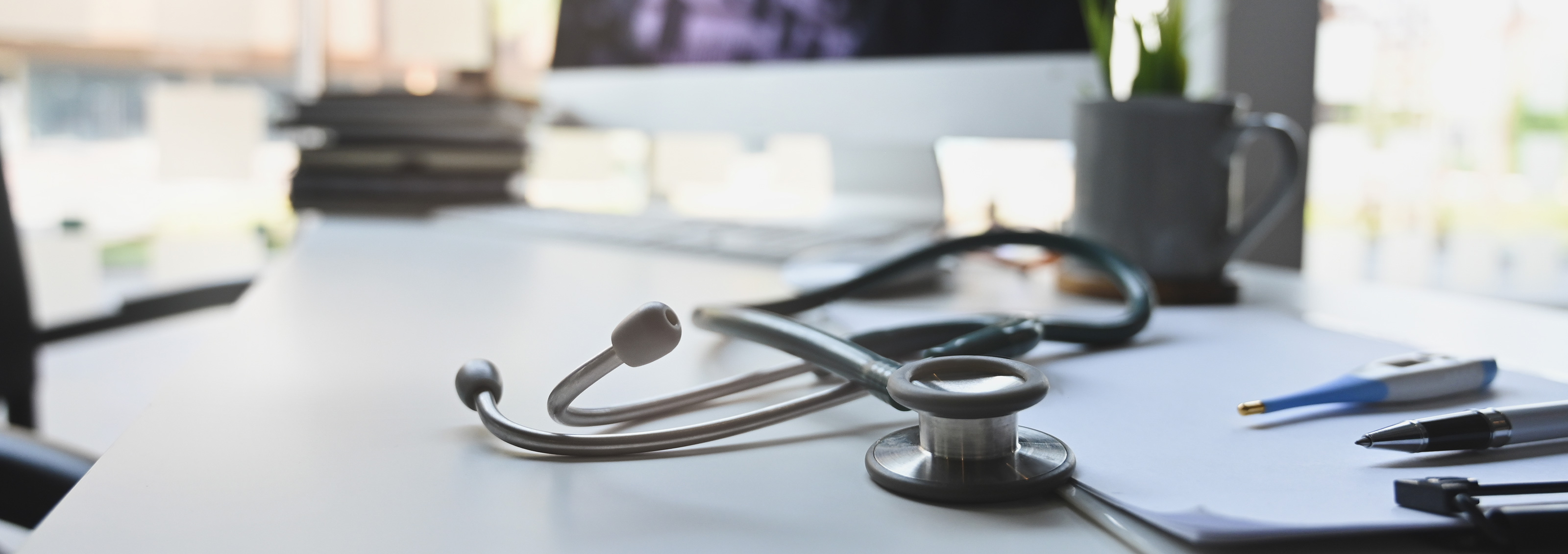 Stethoscope on a desk