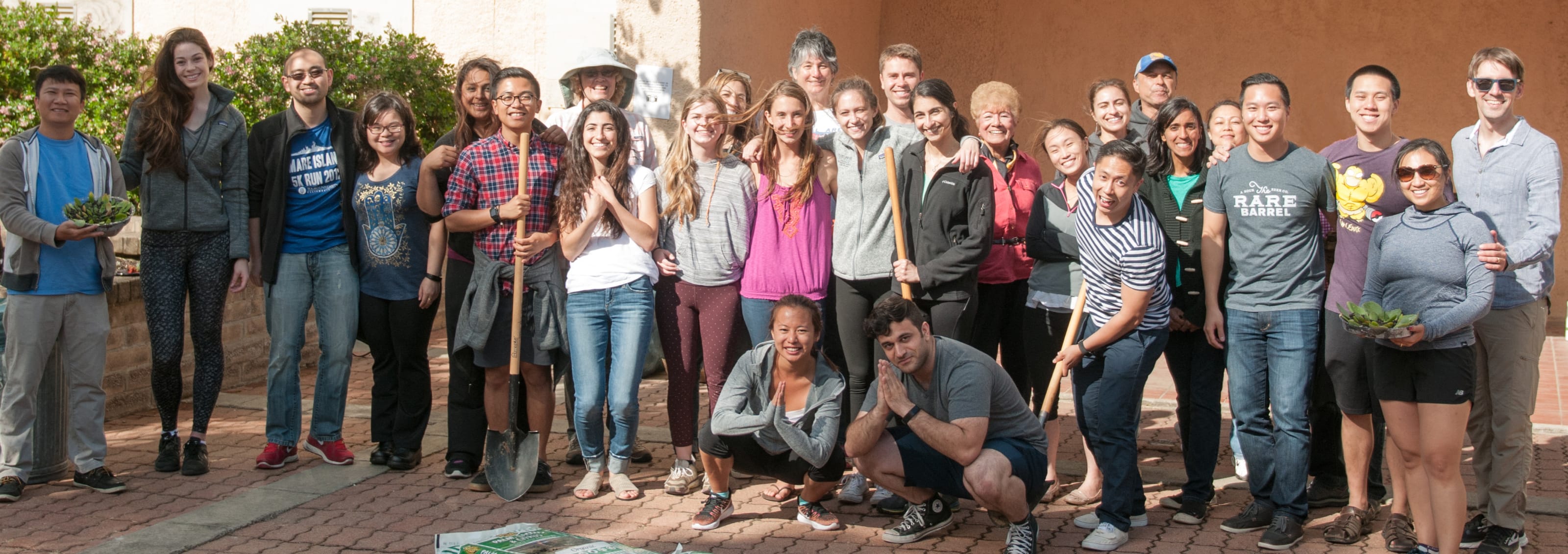 group photo of TUC gardening volunteers