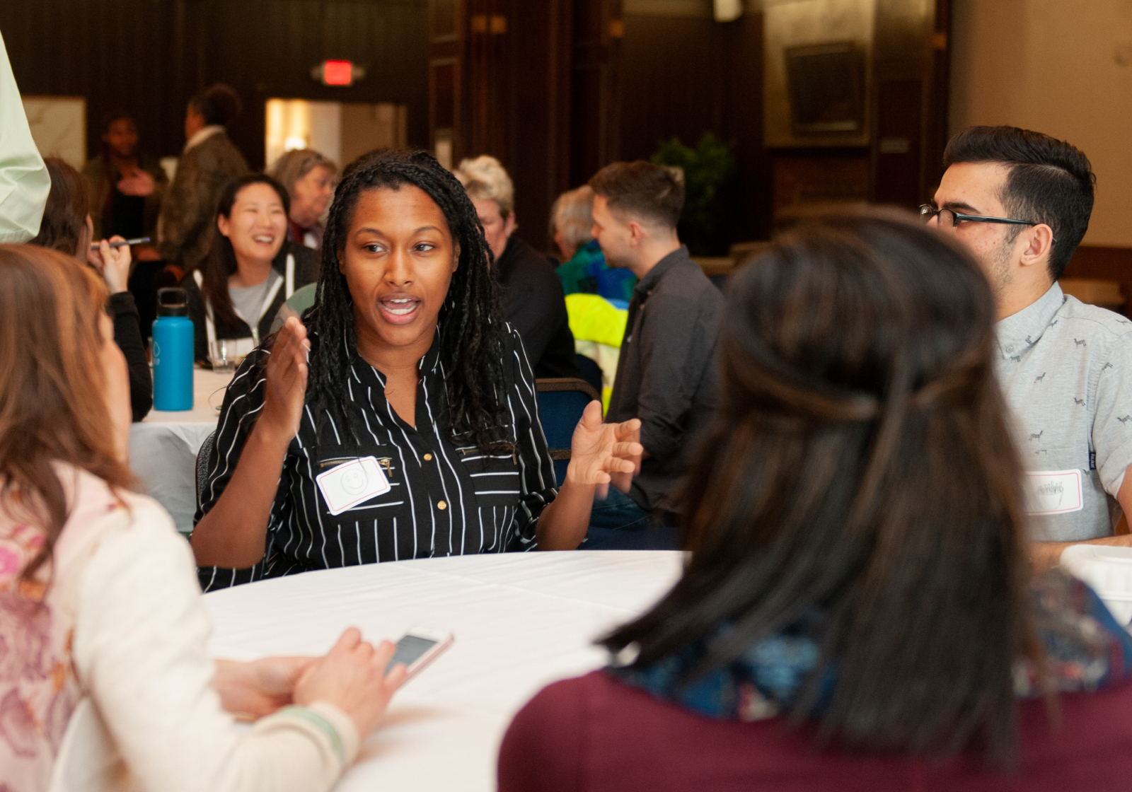 people having a discussion at a TUC event