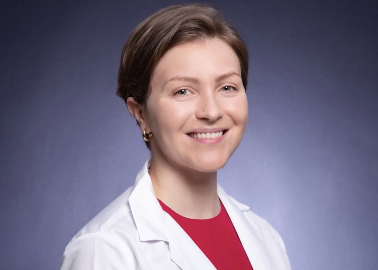 A photo shows Dr. Danielle Emmet, who has published her first original research paper as principal author in the Journal of Osteopathic Medicine.