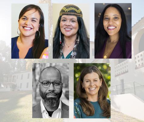 A compilation photo shows speakers in Touro University California\'s 12th Annual Public Health Speaker Series, top row, left to right, Genevieve Negrón-Gonzales, Cutcha Risling Baldy, and Shimica Gaskins; and bottom row, left to right, Reuben Miller, and Lisa Goldman Rosas.