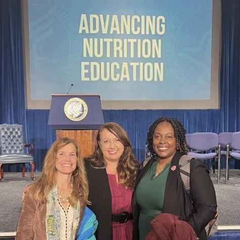 From left: Dr. Traci Stevenson, Dr. Tami Hendriksz, and Dr. Grace Marie Jones at the U.S. Department of Health and Human Services